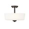 Z-Lite Arlington 3 Light Semi Flush Mount, Bronze & Matte Opal 220SF3 - alternate 3